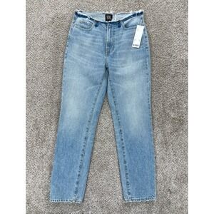 BDG Jeans Womens 24 Blue High Waisted‎ Frayed Waist Straight Boho Ankle Crop NWT